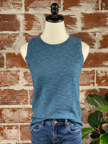 Sleeveless Sweater in Teal