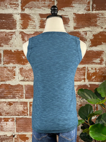 Sleeveless Sweater in Teal