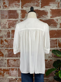 Dear John Raven Top in White-111 Woven Tops - Short Sleeve-Little Bird Boutique