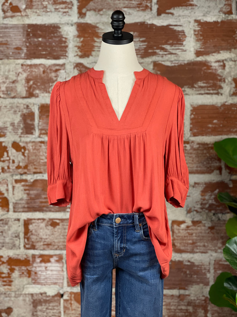 Dear John Raven Top In Persimmon
