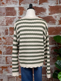 Another Love Maeve Sweater in Olive Oil Stripe-130 Sweaters-Little Bird Boutique