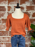 Eloise Brick Sweater-121 Jersey Tops - Short Sleeve-Little Bird Boutique