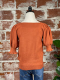 Eloise Brick Sweater-121 Jersey Tops - Short Sleeve-Little Bird Boutique