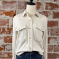 Thread & Supply Cassian Shirt in Heather Oatmeal-111 - Woven Top F/W (June- Nov)-Little Bird Boutique