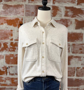 Thread & Supply Cassian Shirt in Heather Oatmeal-111 - Woven Top F/W (June- Nov)-Little Bird Boutique