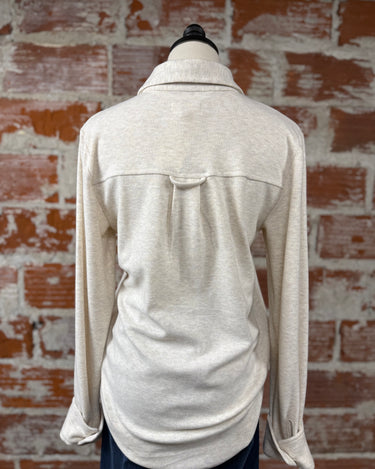 Thread & Supply Cassian Shirt in Heather Oatmeal-111 - Woven Top F/W (June- Nov)-Little Bird Boutique