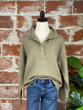 Thread & Supply Merrick Top in Caper Green Heather-142 Sweatshirts & Hoodies-Little Bird Boutique
