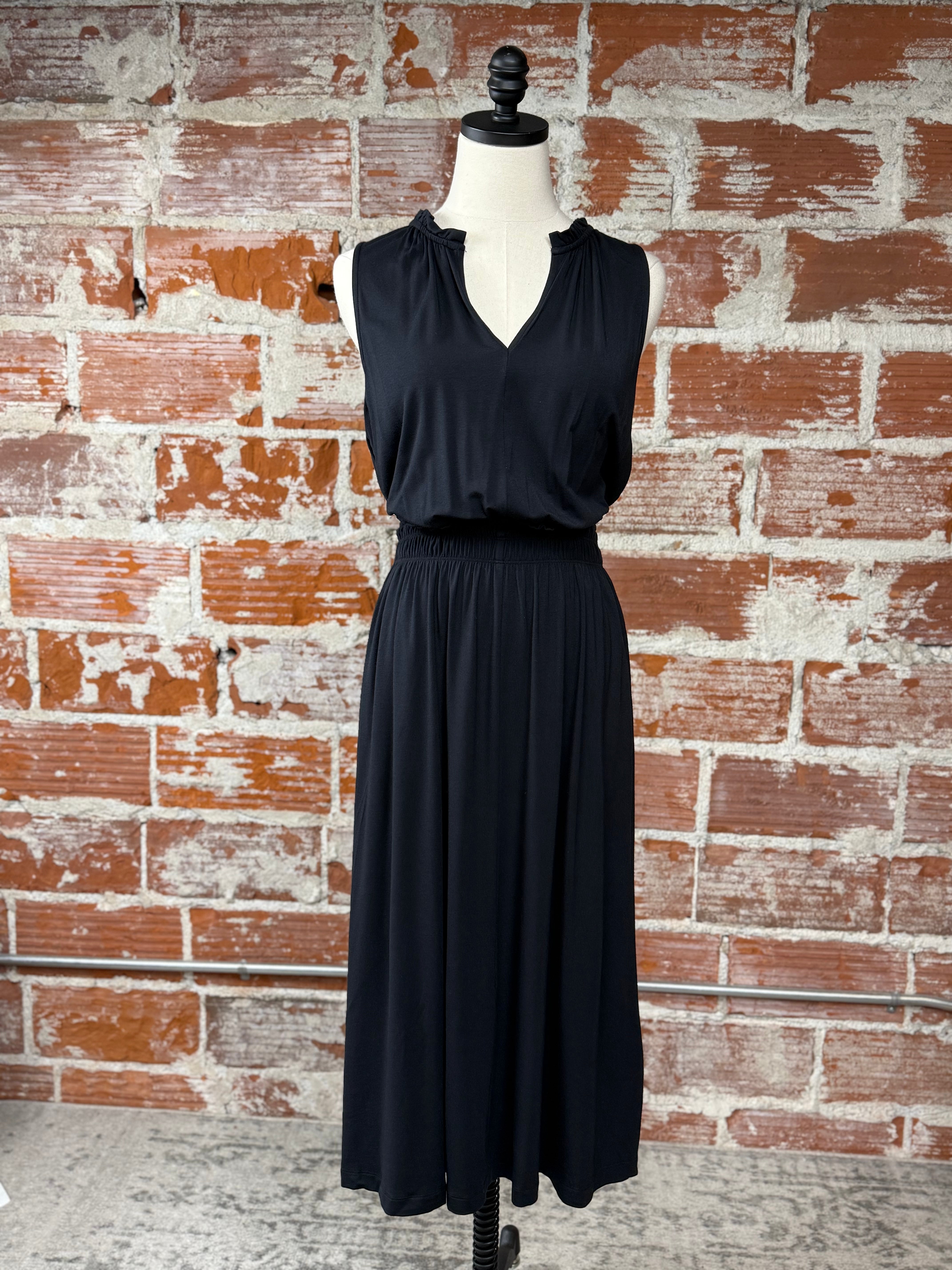 Anthem The Label Sleeveless Midi Dress in Black-151 Dresses - Short-Little Bird Boutique