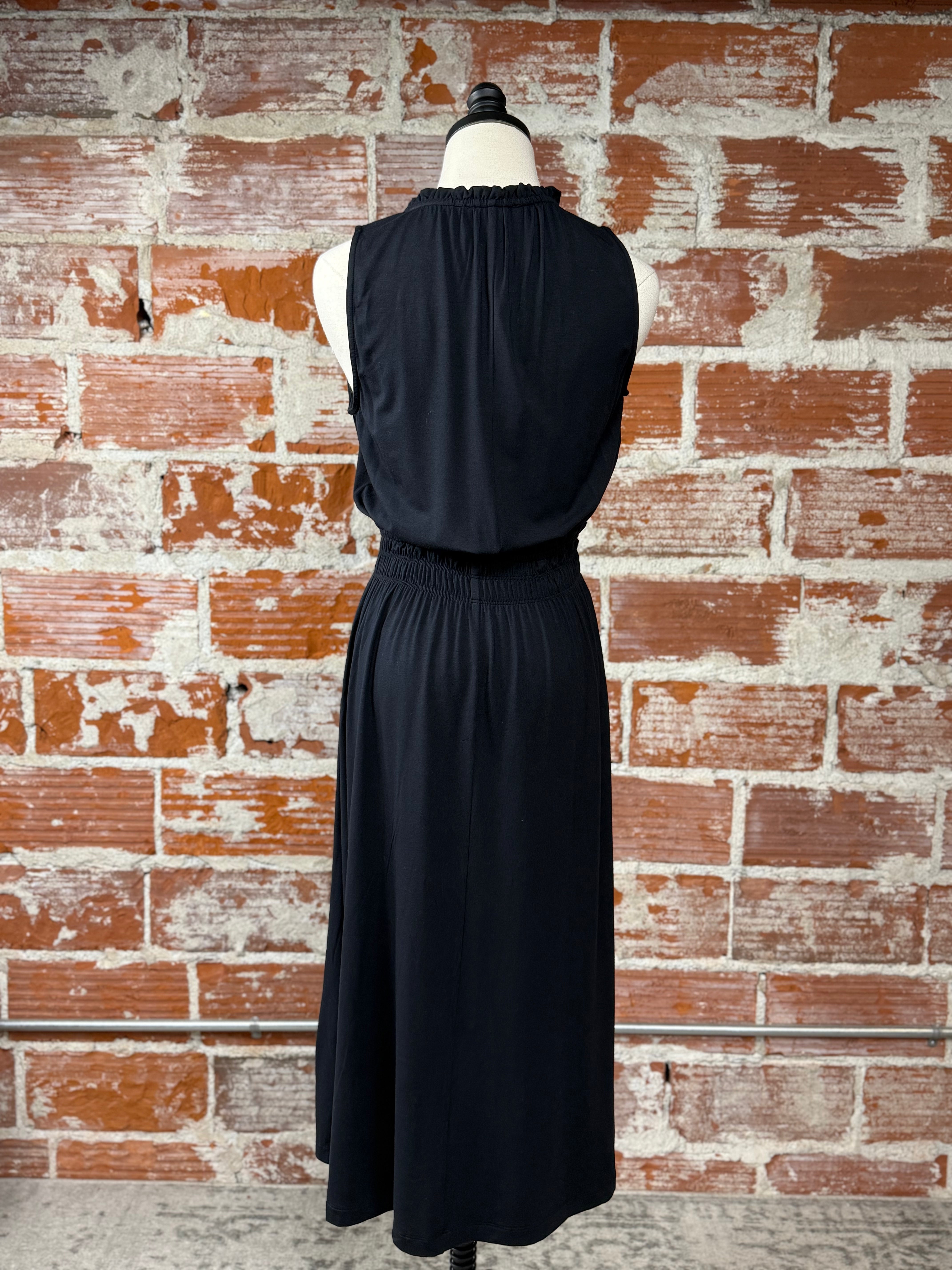 Anthem The Label Sleeveless Midi Dress in Black-151 Dresses - Short-Little Bird Boutique