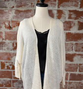 Kali Open Cardigan in Ivory-131 - Sweaters F/W (June - Nov)-Little Bird Boutique