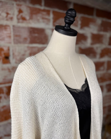 Kali Open Cardigan in Ivory-131 - Sweaters F/W (June - Nov)-Little Bird Boutique