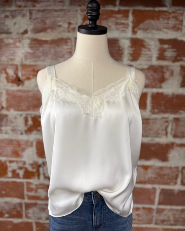 Liverpool Woven Tank in Whipped Cream-111 - Woven Top F/W (June- Nov)-Little Bird Boutique