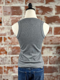 Ribbed Tank in Grey-123 Jersey Tops - Sleeveless-Little Bird Boutique