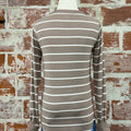 Thread and Supply Stacy Top in Taupe and White Stripe-121 - Jersey Tops F/W (June - Nov)-Little Bird Boutique