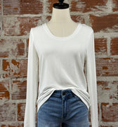 Thread and Supply Lauren Top in White-121 - Jersey Tops F/W (June - Nov)-Little Bird Boutique