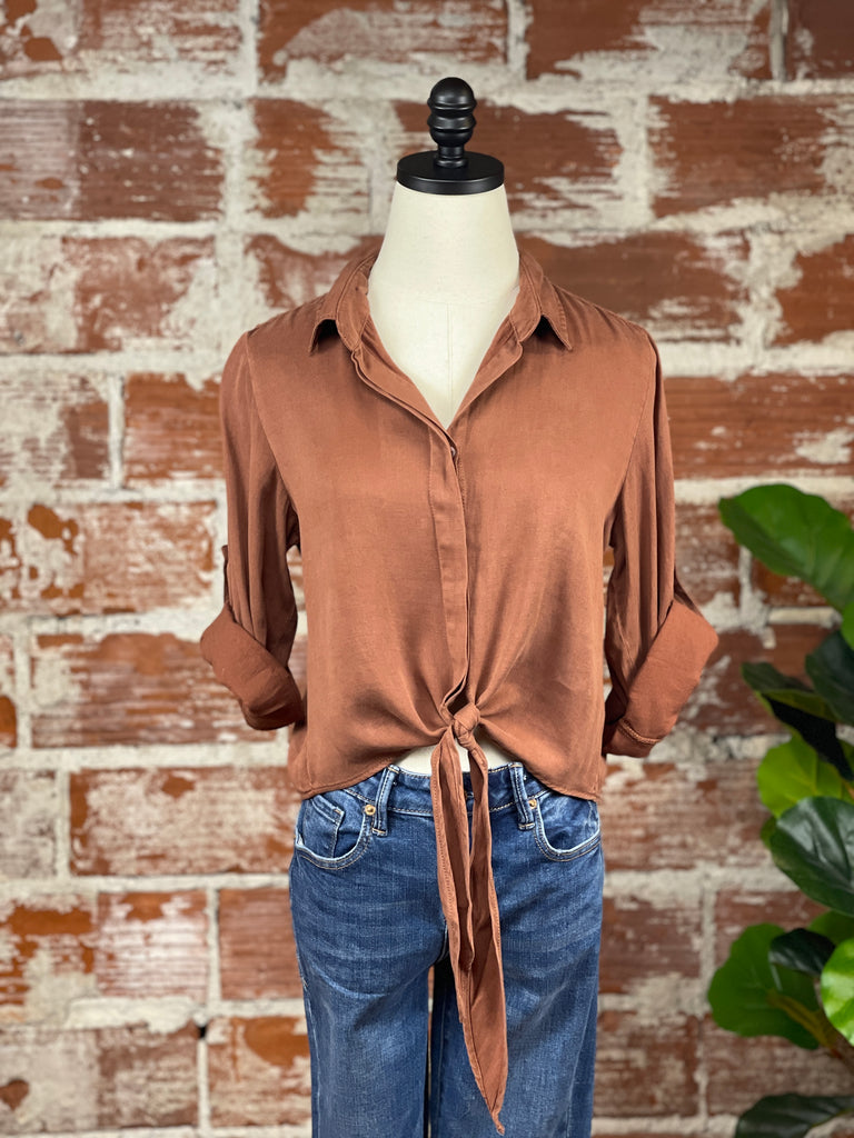 Jak and Rae Rustic Solange Tie Top