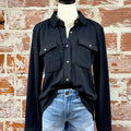 Thread & Supply Cassian Shirt in Black-111 - Woven Top F/W (June- Nov)-Little Bird Boutique