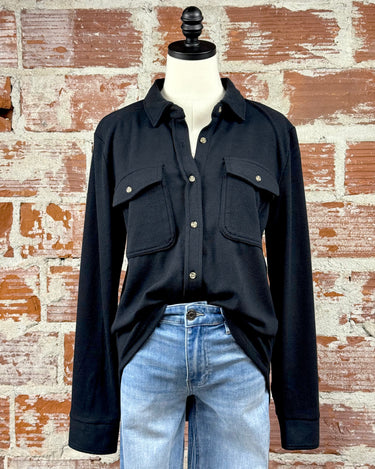 Thread & Supply Cassian Shirt in Black-111 - Woven Top F/W (June- Nov)-Little Bird Boutique