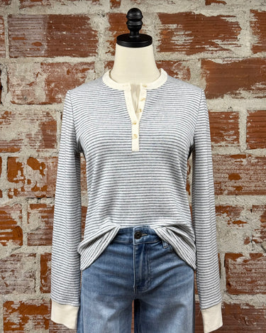 Thread and Supply Aeris Top in Navy and White Stripe-121 - Jersey Tops F/W (June - Nov)-Little Bird Boutique
