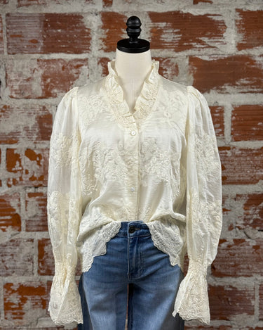 Maeve Top in Cream-111 - Woven Top F/W (June- Nov)-Little Bird Boutique