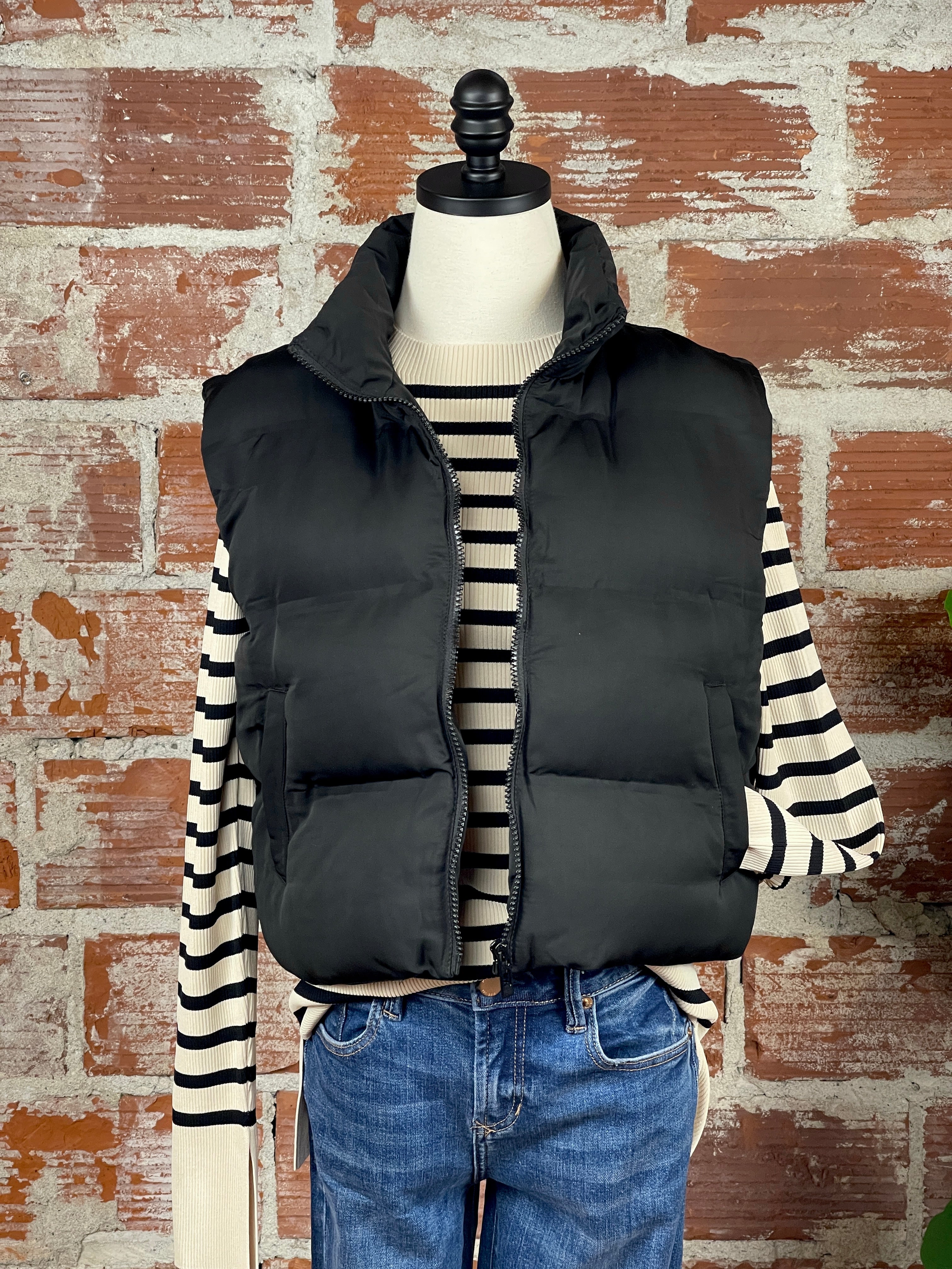 Thread & Supply Issey Vest in Black-141 Outerwear Coats & Jackets-Little Bird Boutique