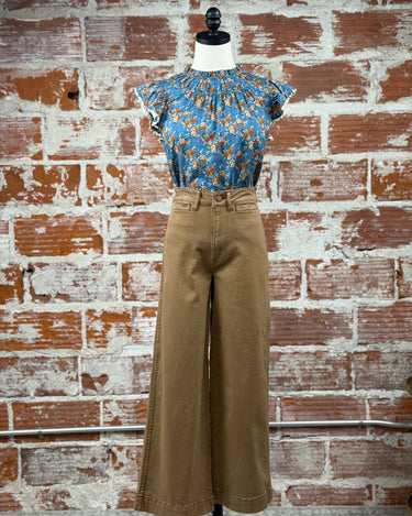 OAT High Rise Clean Wide Leg Crop Jean in Mocha-210 Denim-Little Bird Boutique