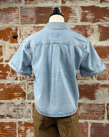 Velvet Heart Barnes Denim Top in Midtown Blue-111 - Woven Top F/W (June- Nov)-Little Bird Boutique