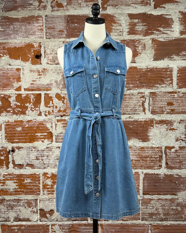 Velvet Heart Palmira Denim Dress in Classic Indigo-151 Dresses - Short-Little Bird Boutique