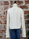 Sanctuary Cable Knit Sweater in Milk-130 Sweaters-Little Bird Boutique