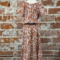 Jak and Rae Kirra Top in Henna Brown Tropical-111 - Woven Top F/W (June- Nov)-Little Bird Boutique