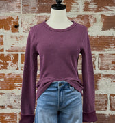 Dear John Ania Top in Fig-121 - Jersey Tops F/W (June - Nov)-Little Bird Boutique