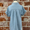 Alton Top in Chambray Blue Stripe-111 - Woven Top F/W (June- Nov)-Little Bird Boutique