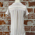 Devon Top in Natural Multi Stripe-111 - Woven Top F/W (June- Nov)-Little Bird Boutique