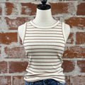 Thread and Supply Edlin Tank in Taupe Stripe-121 - Jersey Tops F/W (June - Nov)-Little Bird Boutique