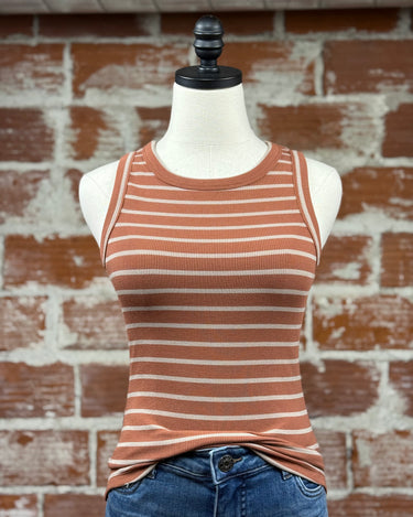 Thread and Supply Edlin Tank in Umber Stripe-121 - Jersey Tops F/W (June - Nov)-Little Bird Boutique