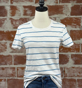 Z Supply Foundation Tee in Boathouse Stripe-121 - Jersey Tops F/W (June - Nov)-Little Bird Boutique