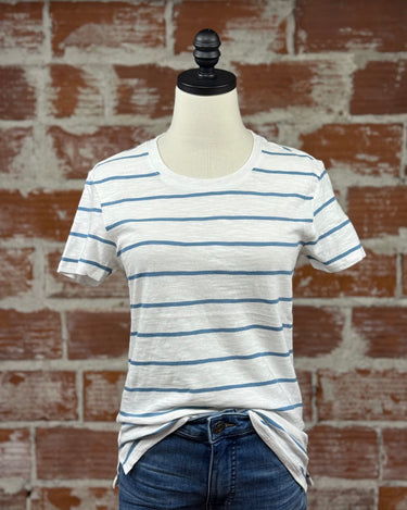 Z Supply Foundation Tee in Boathouse Stripe-121 - Jersey Tops F/W (June - Nov)-Little Bird Boutique
