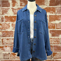 Z Supply All Day Knit Jacket in Indigo-144 Shackets-Little Bird Boutique