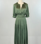 Delaney Dress in Dusty Green-152 Dresses - Long-Little Bird Boutique