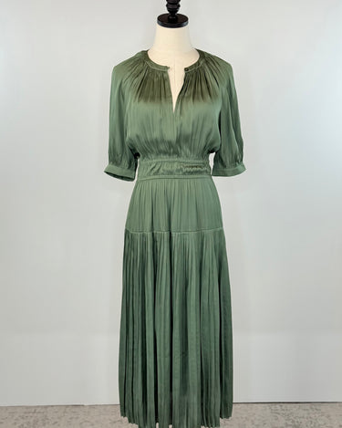Delaney Dress in Dusty Green-152 Dresses - Long-Little Bird Boutique
