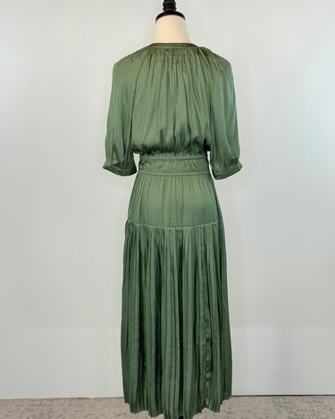 Delaney Dress in Dusty Green-152 Dresses - Long-Little Bird Boutique