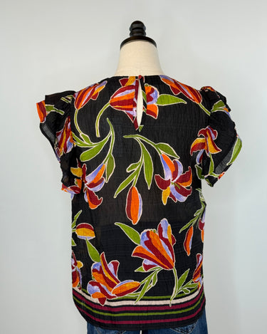 THML Collins Top in Black Floral-111 - Woven Top F/W (June- Nov)-Little Bird Boutique