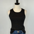 Another Love Cora Sparkle Sweater Tank in Black-131 - Sweaters F/W (June - Nov)-Little Bird Boutique