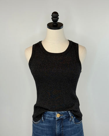 Another Love Cora Sparkle Sweater Tank in Black-131 - Sweaters F/W (June - Nov)-Little Bird Boutique