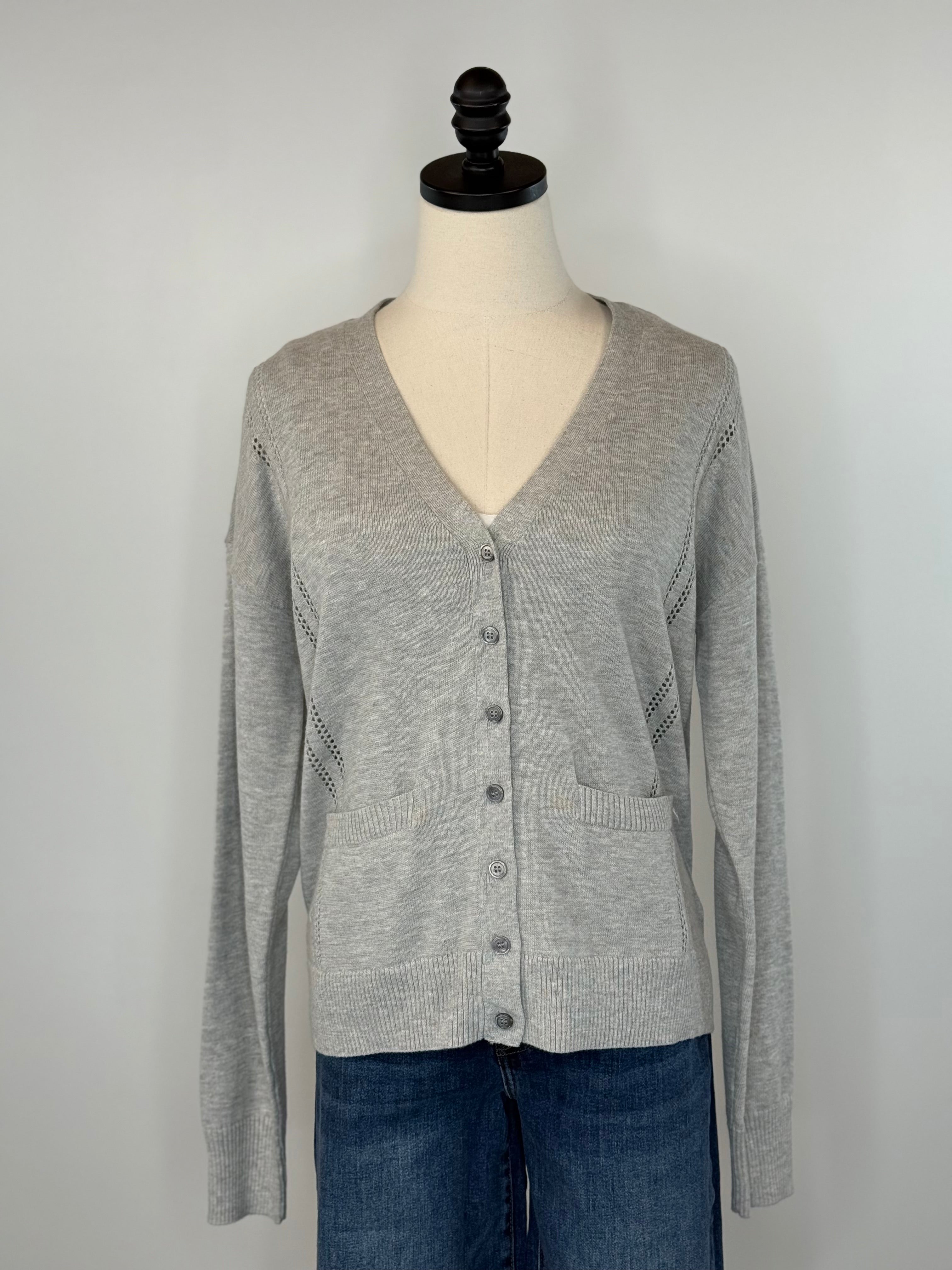 Thread and Supply Gabby Cardigan Sweater in Smoked Pearl-131 - Sweaters F/W (June - Nov)-Little Bird Boutique