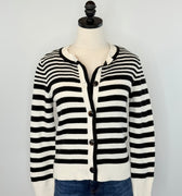 Sanctuary City Summer Cardi in Black and Macrame Stripe-131 - Sweaters F/W (June - Nov)-Little Bird Boutique