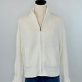 Sanctuary Boucle Knit Bomber Sweater in Chalk-141 Outerwear Coats & Jackets-Little Bird Boutique