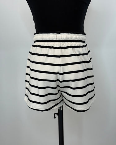 Z Supply Dax Striped Shorts in Crystal and Black-232 Shorts-Little Bird Boutique