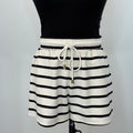 Z Supply Dax Striped Shorts in Crystal and Black-232 Shorts-Little Bird Boutique