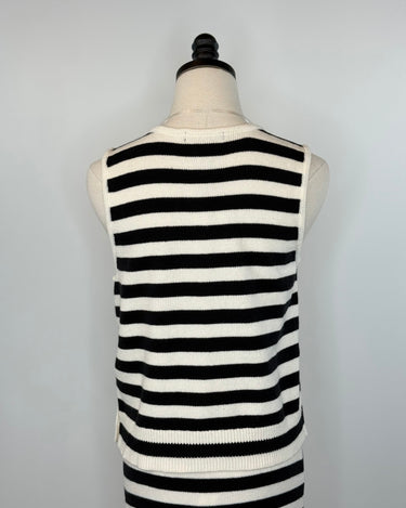 Sanctuary City Summer Tank in Black and Macrame Stripe-131 - Sweaters F/W (July - Dec)-Little Bird Boutique